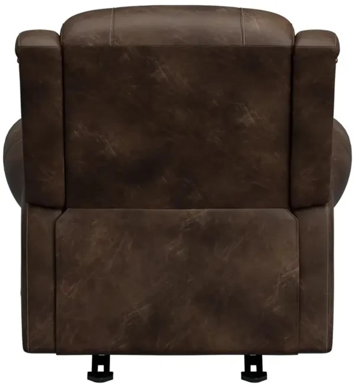 ProLounger Rocker Recliner in Distressed Saddle Brown Faux Leather