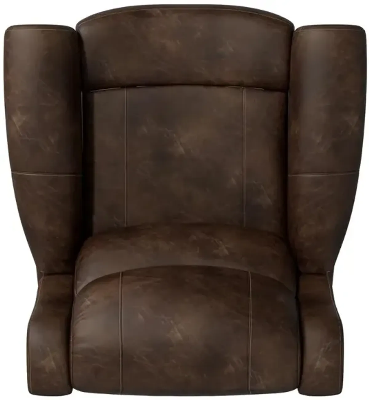 ProLounger Rocker Recliner in Distressed Saddle Brown Faux Leather