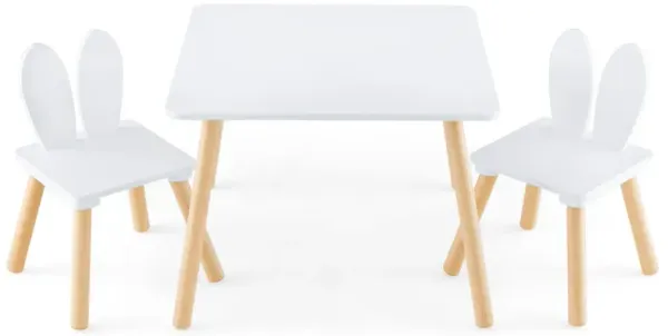 3 Pieces Kids Table and Chairs Set for Arts Crafts Snack Time