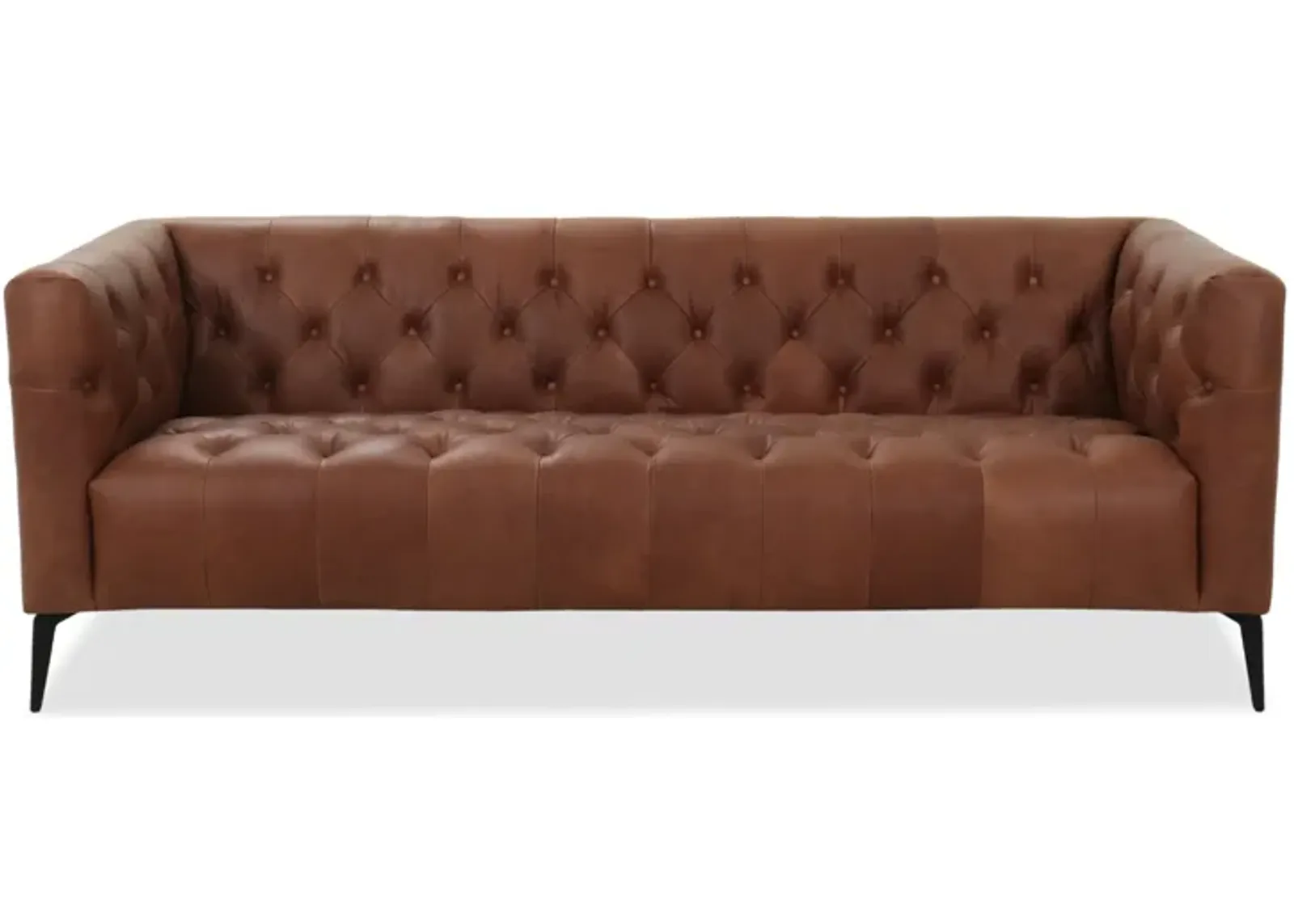 Nicolla Gray Leather Sofa