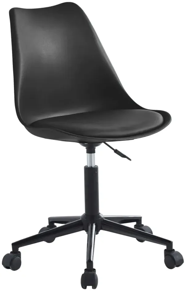 Scandinavian adjustable office chair with metal base