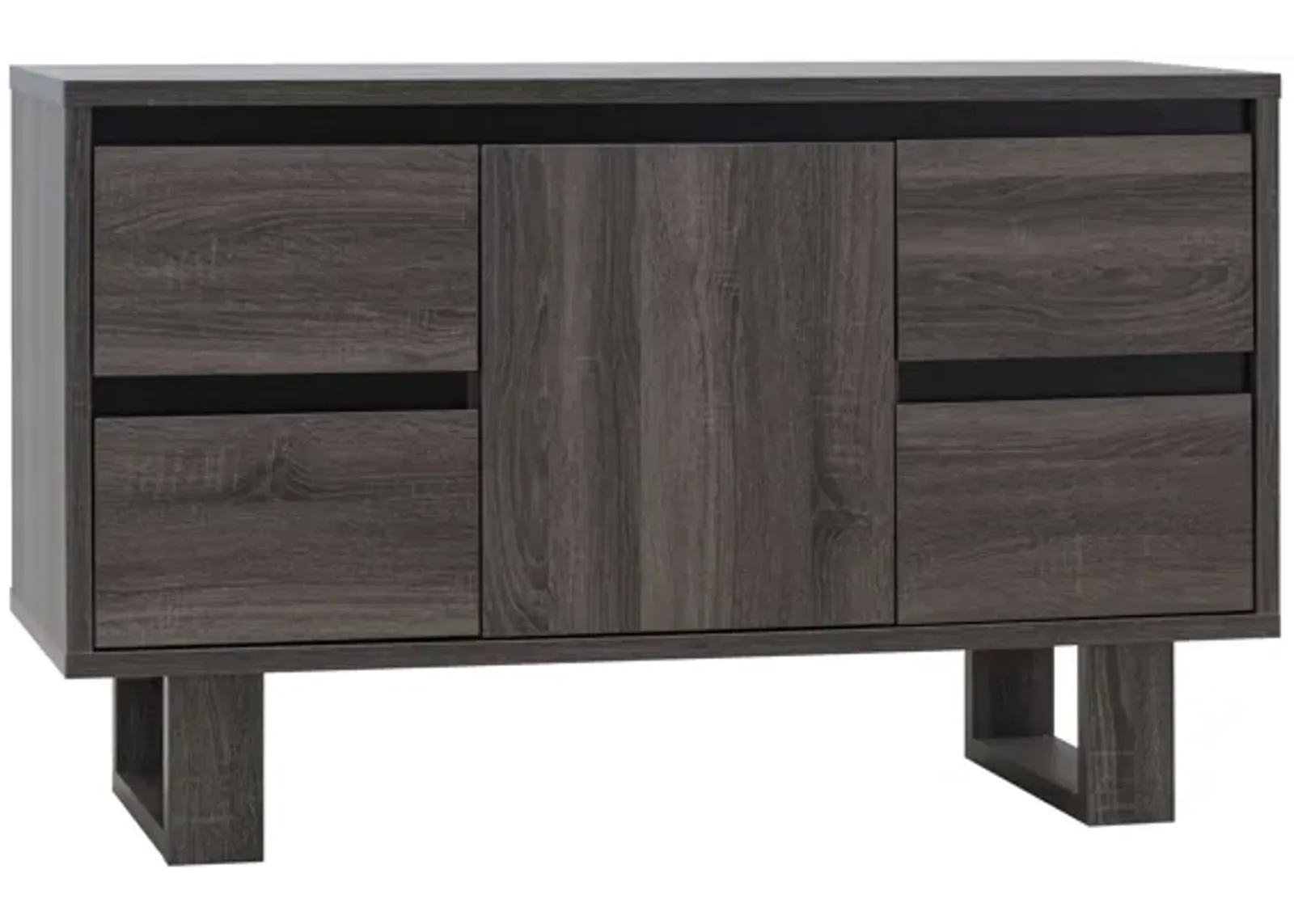 TV Stand Distressed Grey Black