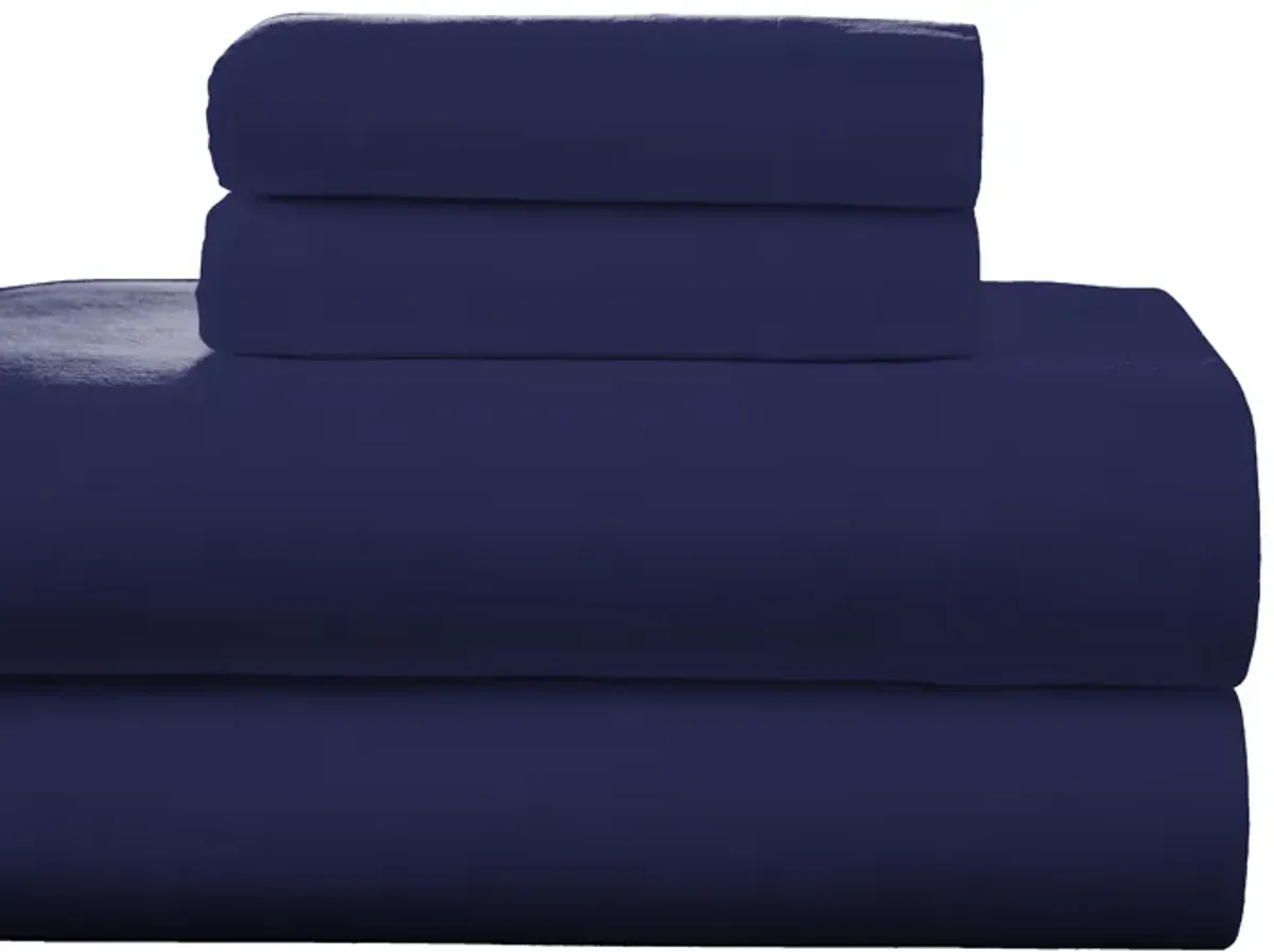 Pointehaven Superior Weight 175 GSM 100% Cotton White Solid Flannel Deep Pocket 3 pc Sheet Set, Twin