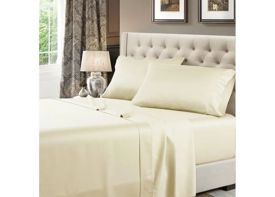 Egyptian Linens Solid 600 Thread Count Cotton Sheets Set.