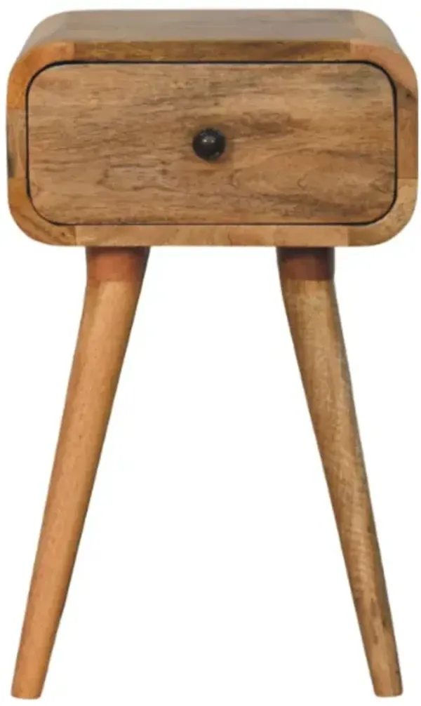 Artisan Furniture Solid Wood Avora Mini Oak-ish Nightstand with 1 drawer
