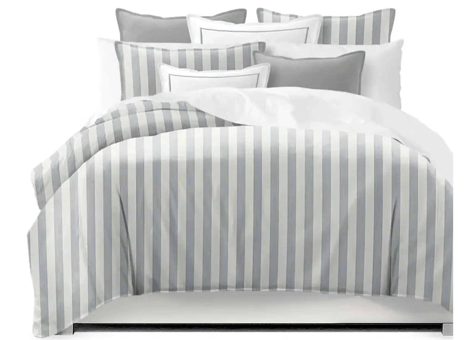 6ix Tailors Fine Linens Wave Runner Gray Duvet Cover Set