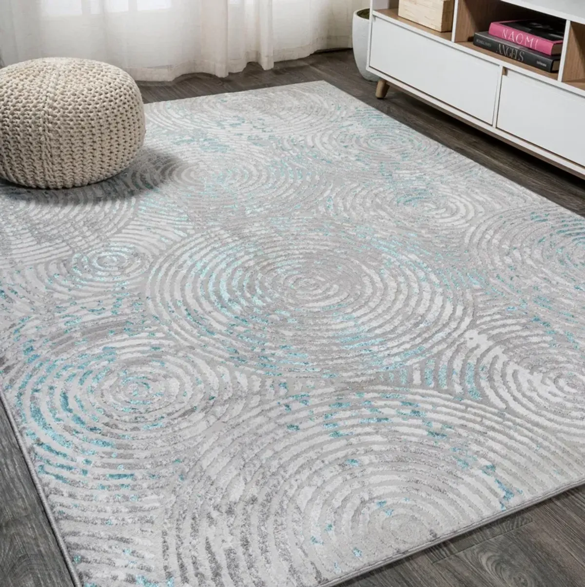 Timeworn Modern Abstract Area Rug