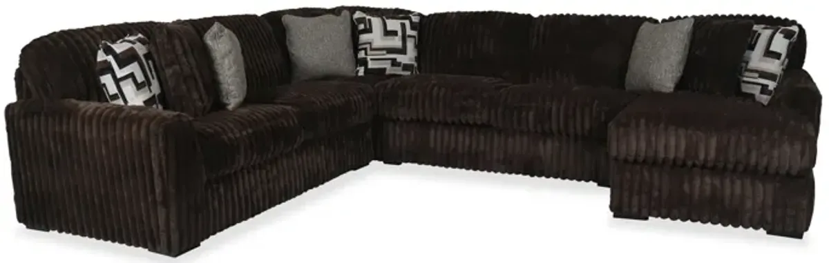 Midnight-Madness 4-Piece Sectional with Chaise