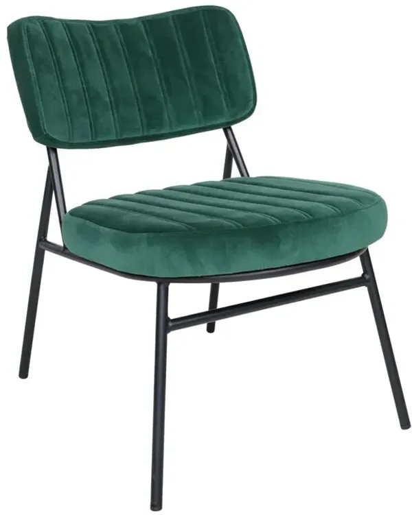 LeisureMod Marilane Velvet Accent Chair With Metal Frame