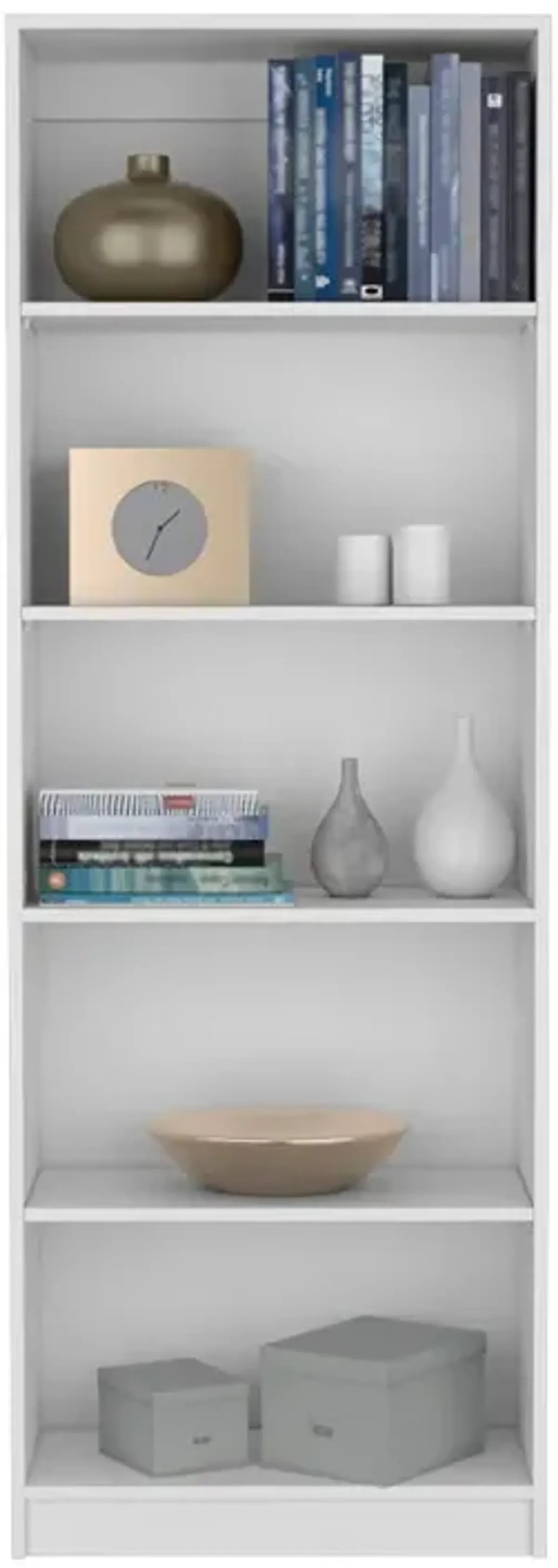 Bookcase 4-Shelves Benzoni, Office, White