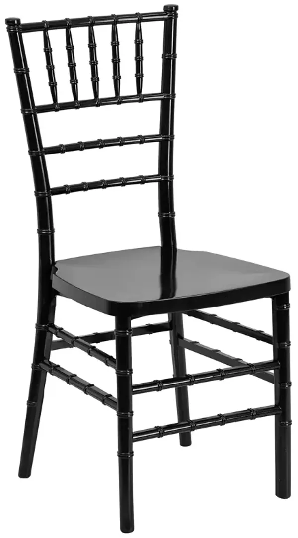 Flash Furniture HERCULES PREMIUM Series Black Resin Stacking Chiavari Chair