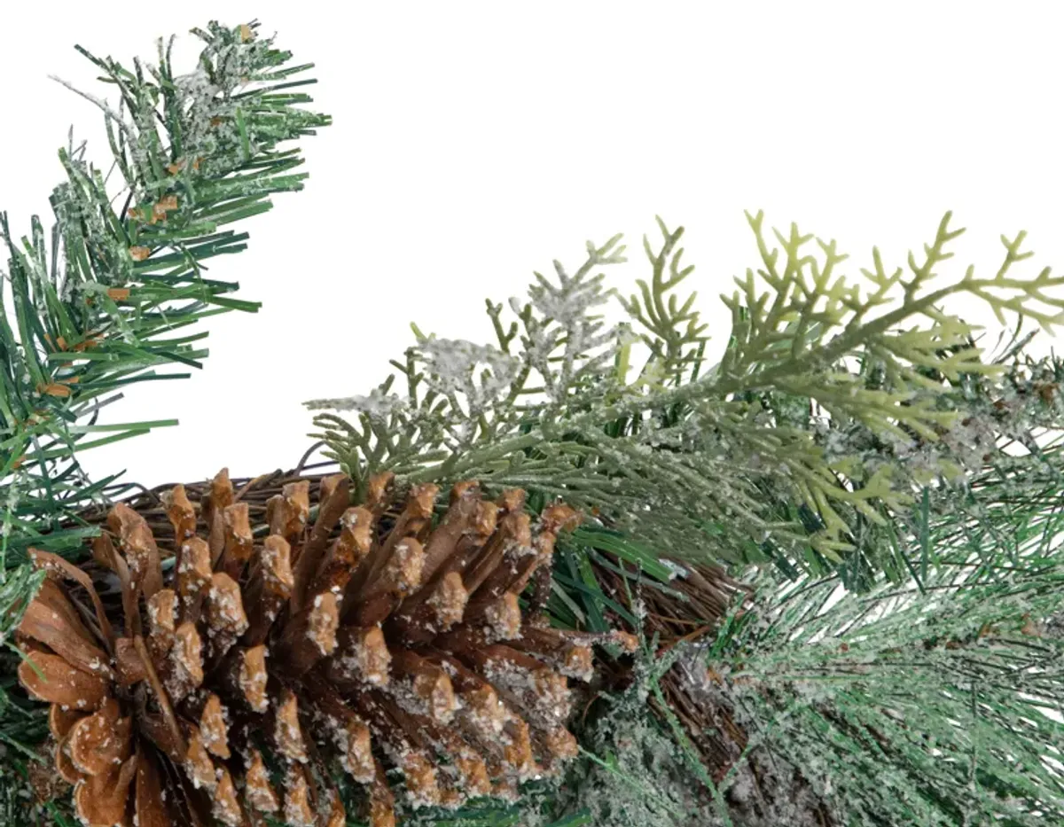 6' x 9" Mixed Pine and Pine Cones Artificial Christmas Garland  Unlit