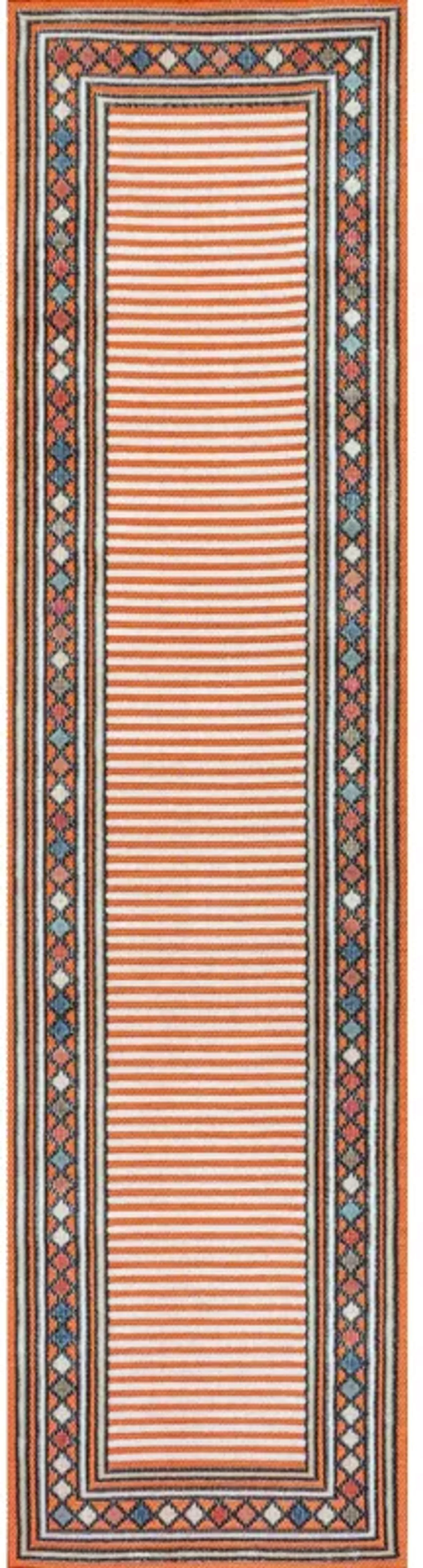 Sebastian High-Low Modern Diamond Border Area Rug