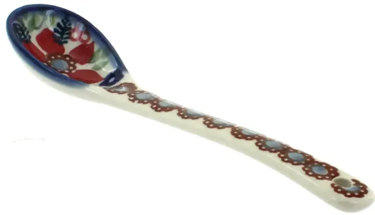 Blue Rose Polish Pottery Small Dots Sugar Spoon