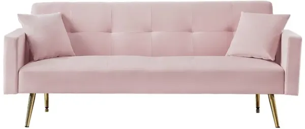 Velvet Convertible Folding Futon Sofa Bed: Sleeper Sofa Couch