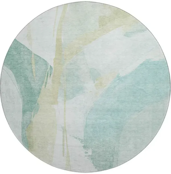 Ravenna RN7 Teal 8' Round Rug