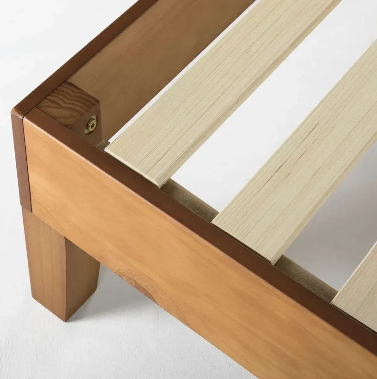 Sleek Modern Solid Wood Platform Bed Frame for Stylish Bedroom Design