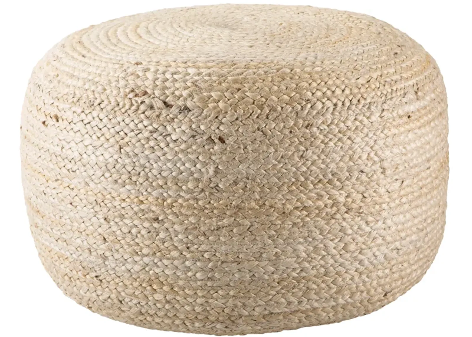 Saba Pouf in Antique White