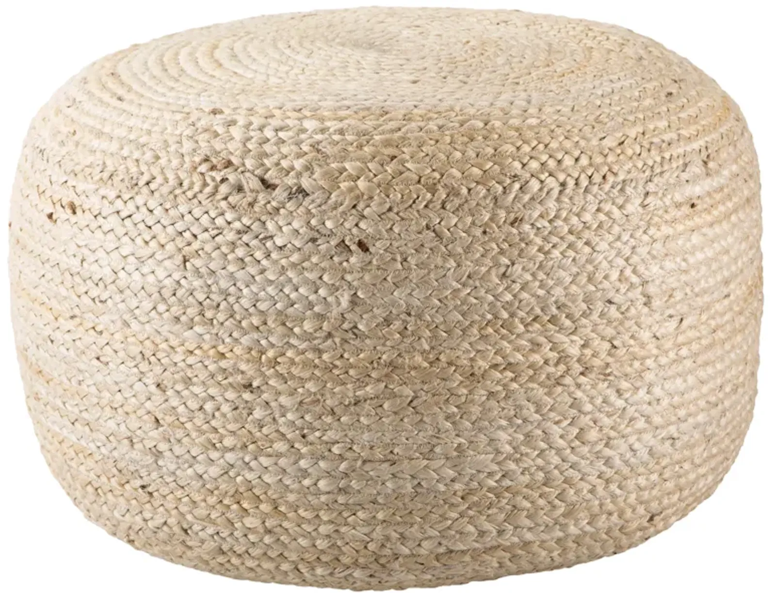 Saba Pouf in Antique White