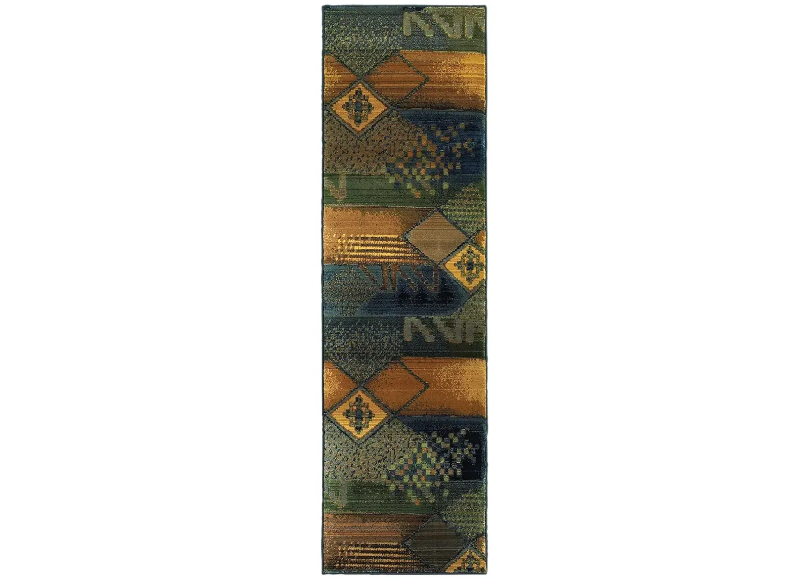 Kharma II 2'3" x 7'6" Blue Rug