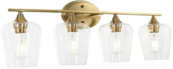 Jayne Iron/Glass Cottage Rustic LED Vanity Light