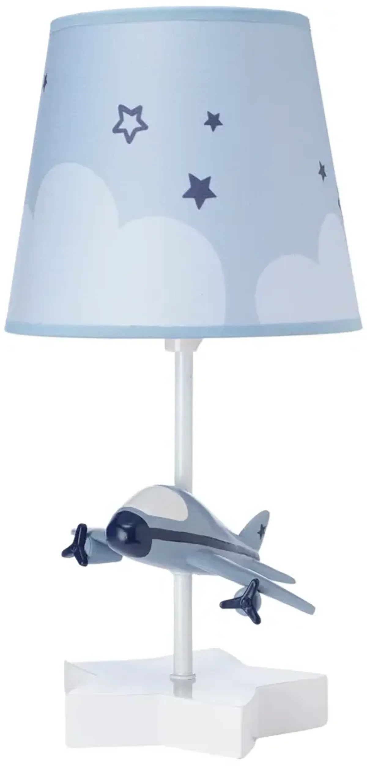 Bedtime Originals Little Aviator Hand-Painted Airplane Lamp with Shade & Bulb