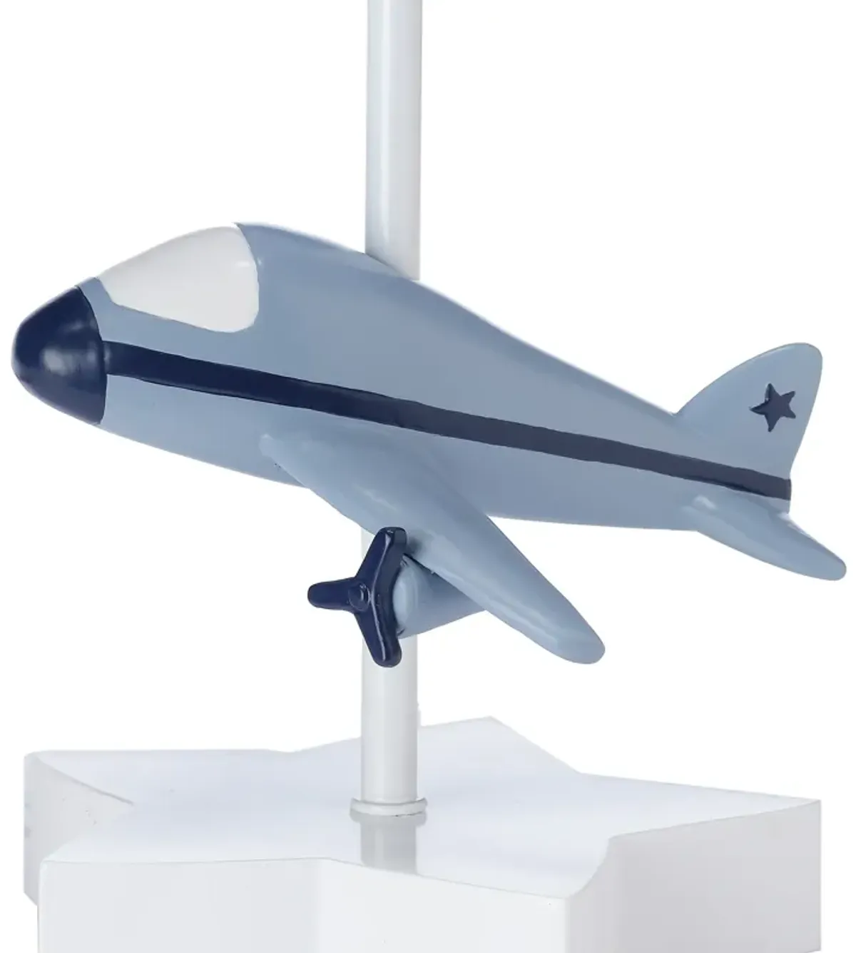 Bedtime Originals Little Aviator Hand-Painted Airplane Lamp with Shade & Bulb