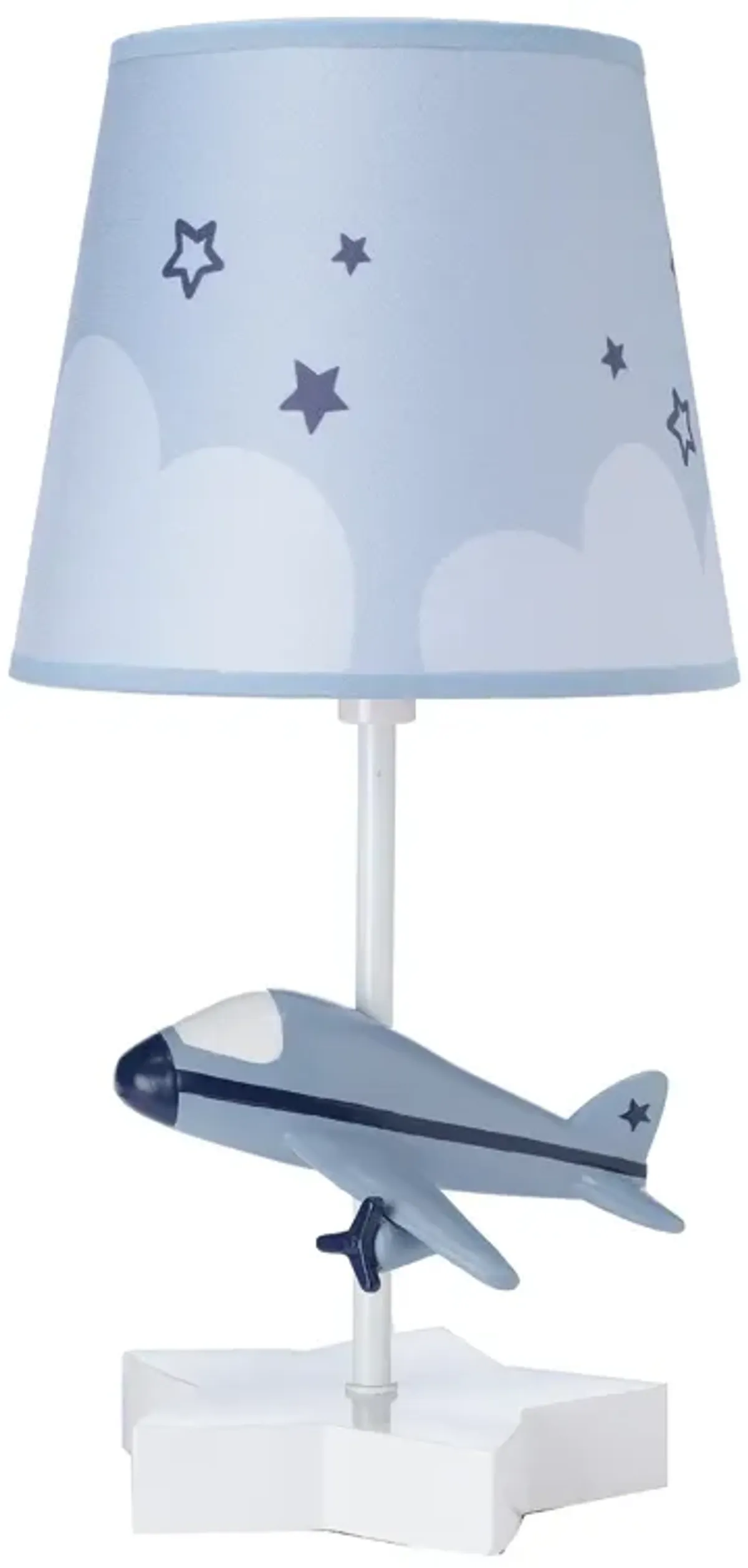 Bedtime Originals Little Aviator Hand-Painted Airplane Lamp with Shade & Bulb