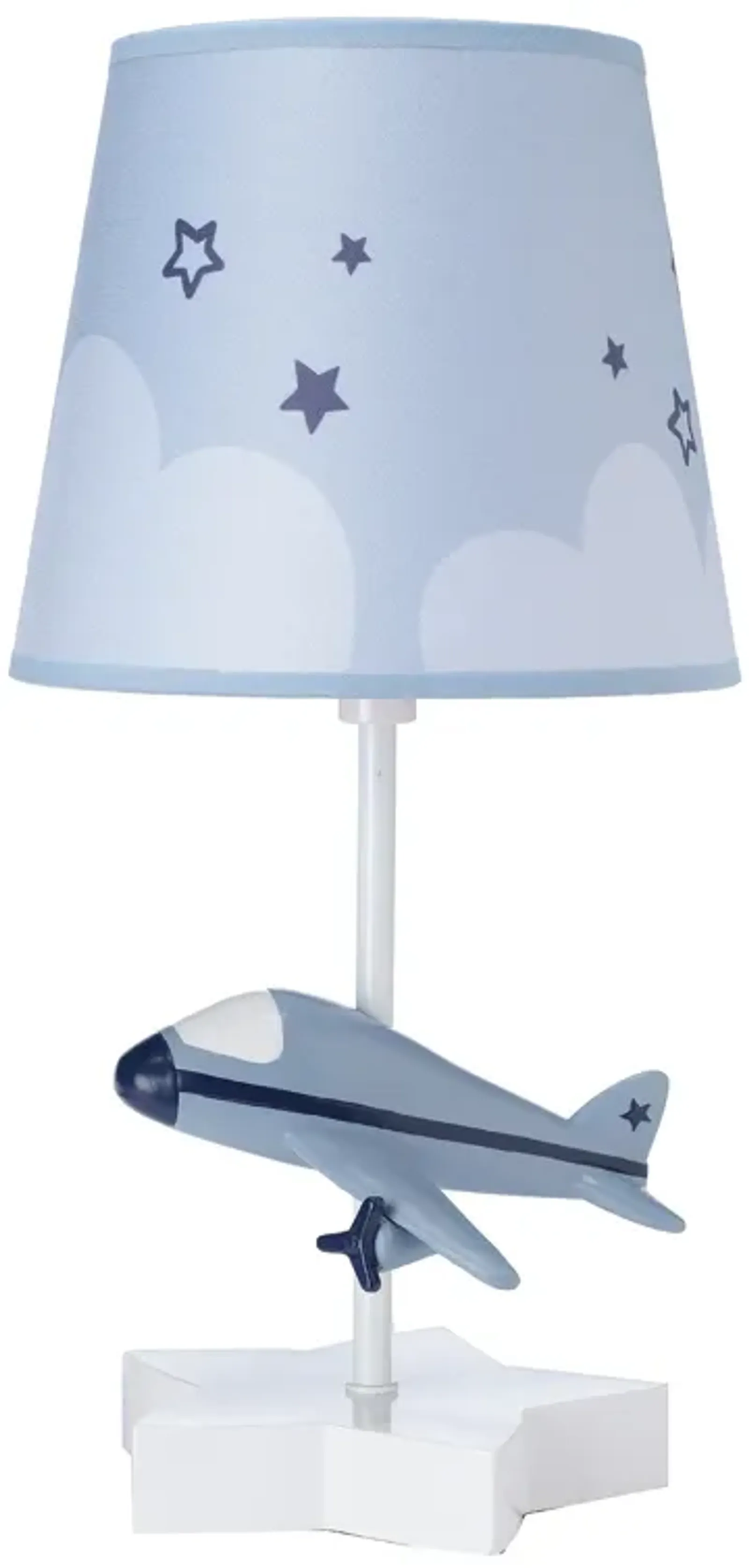 Bedtime Originals Little Aviator Hand-Painted Airplane Lamp with Shade & Bulb