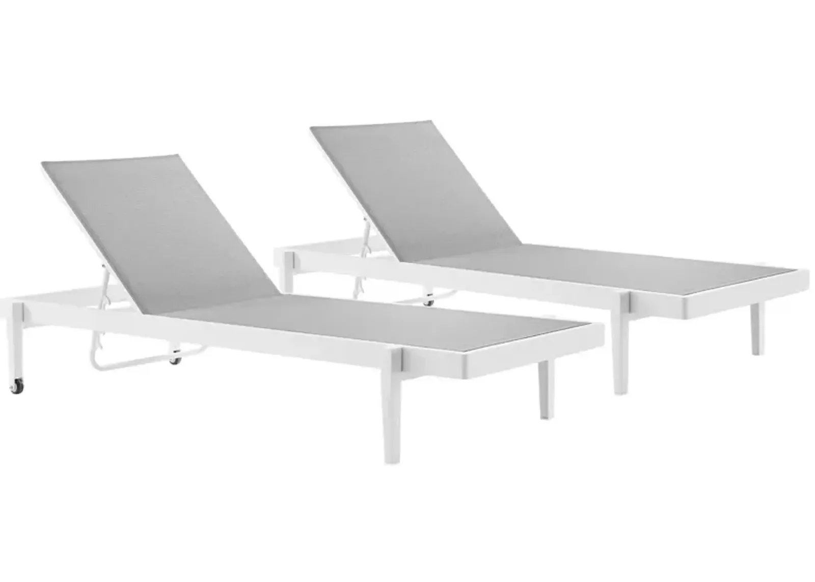 Charleston Outdoor Patio Aluminum Chaise Lounge Chair Set of 2