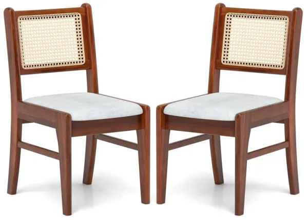 Kitchen Chairs with Cane Back and Padded Seat for Comfortable and Stylish Dining
