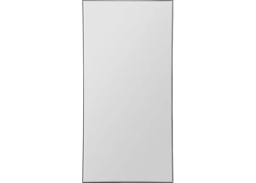 60" Black Framed Rectangular Wall Mirror