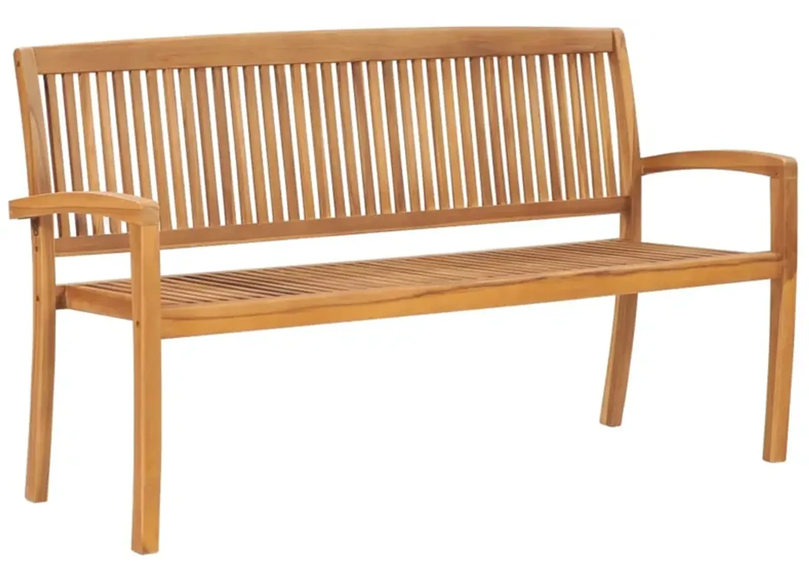 imasay 3-Seater Stacking Patio Bench 62.6" Solid Teak Wood