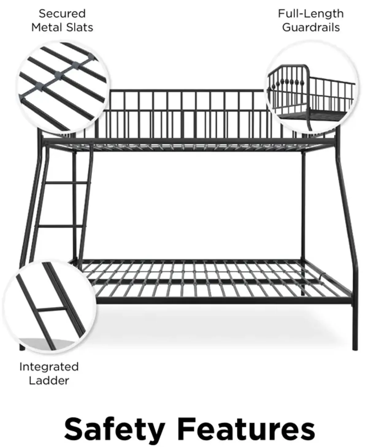 Novogratz Bushwick Metal Bunk Bed