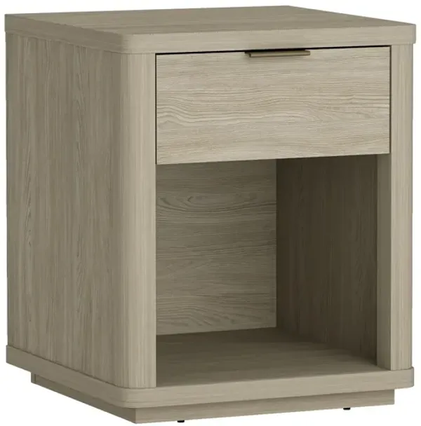 Evelyn Narrow 1-Drawer Nightstands in Gray (Set of 2)