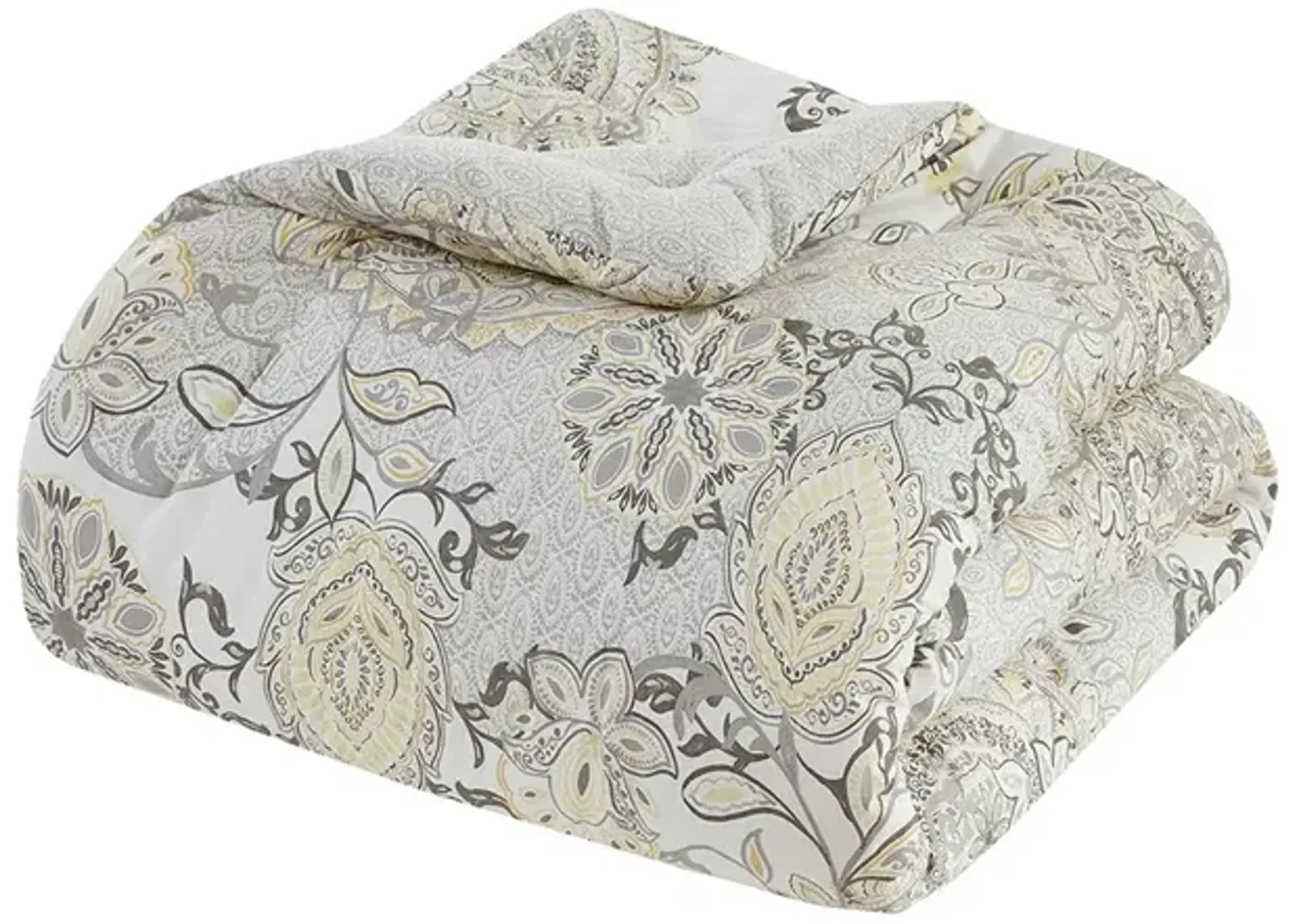 Gracie Mills Leo 8 Piece Reversible Cotton Floral Comforter Set