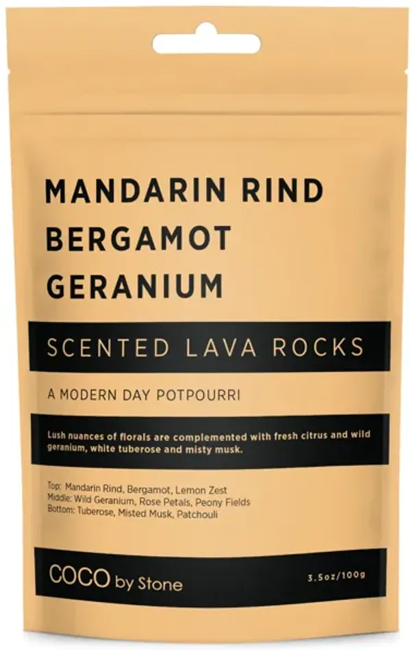 Scented Lava Rocks - Mandarin Rind, Bergamot, Geranium
