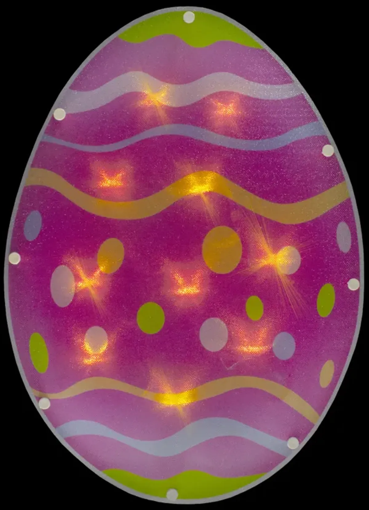 14" Battery Operated LED Lighted Easter Egg Window Silhouette