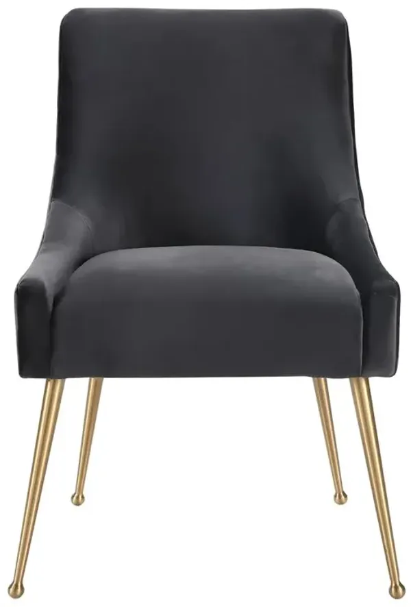 Belen Kox Luxury Grey Velvet Side Chair, Belen Kox