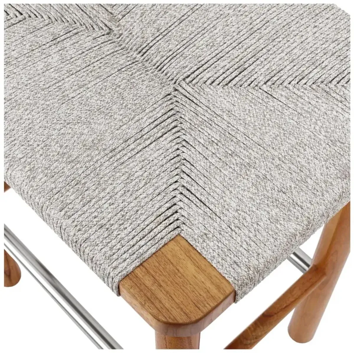 Elio Wood Counter Stool w/ Rope