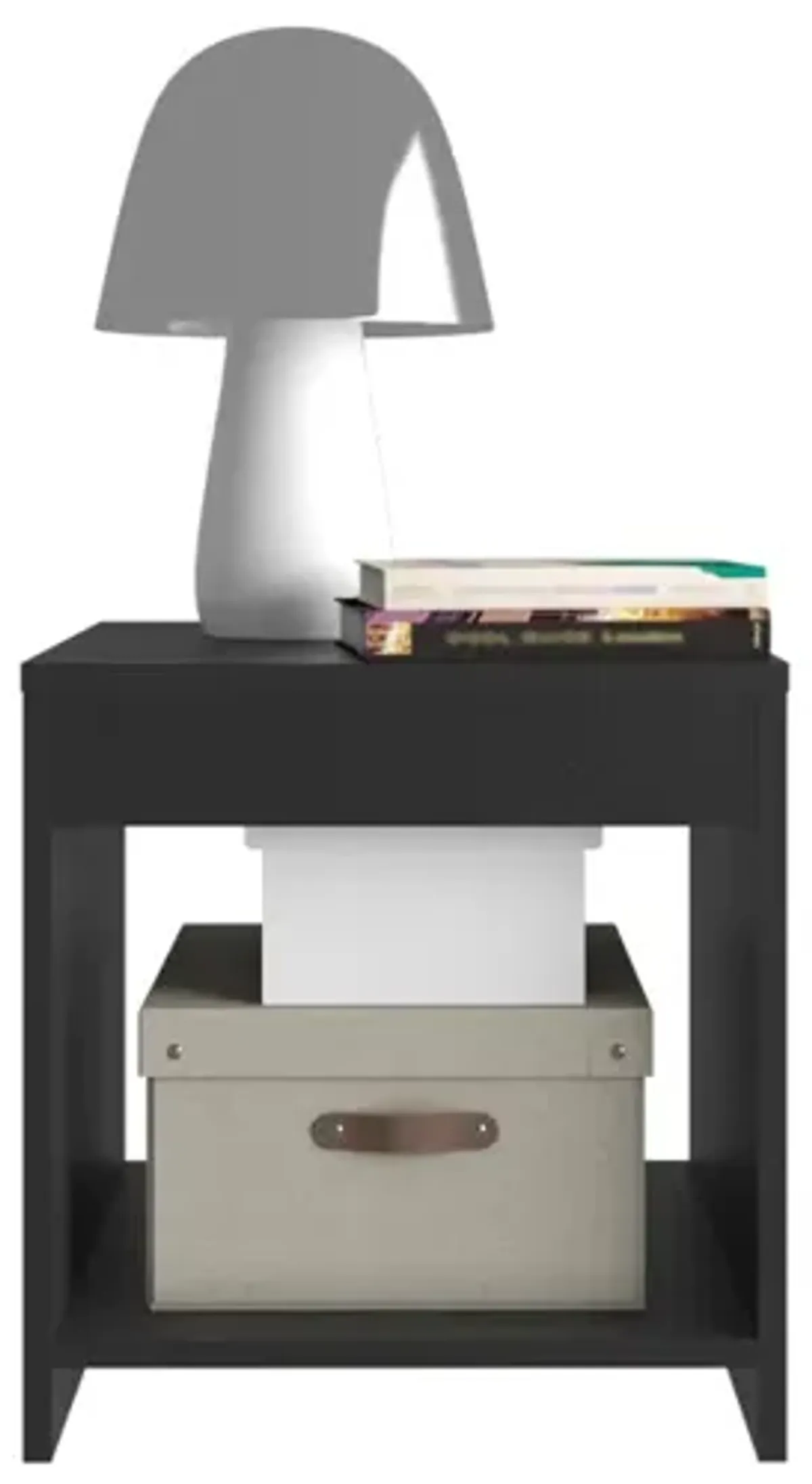 Nightstand Elaine, Bedroom, Black