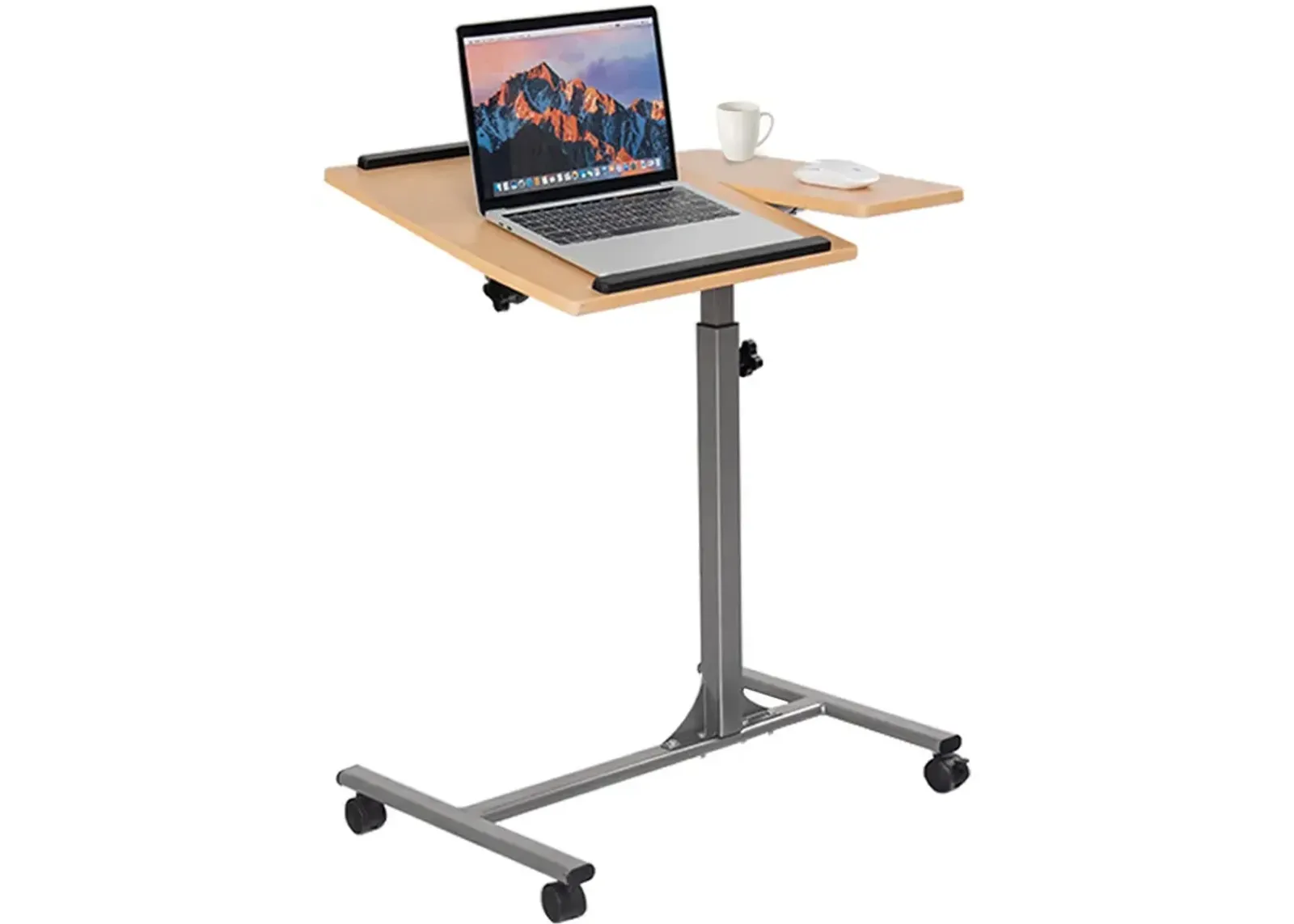 Costway Adjustable Laptop Notebook Desk Table Stand Holder Swivel Home Office Wheels New