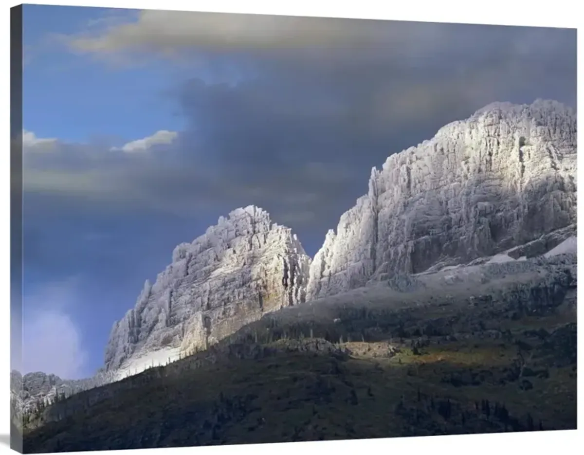 Snow dusted mountains, Glacier National Park, Montana-Canvas Art-40x30