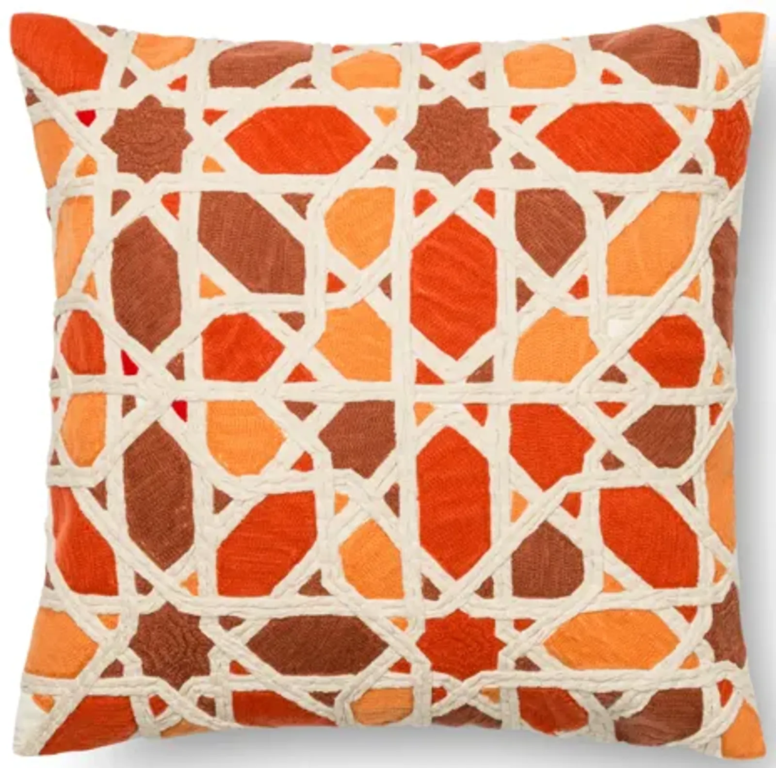 P0301 Orange/Red 18"x18" Poly Pillow