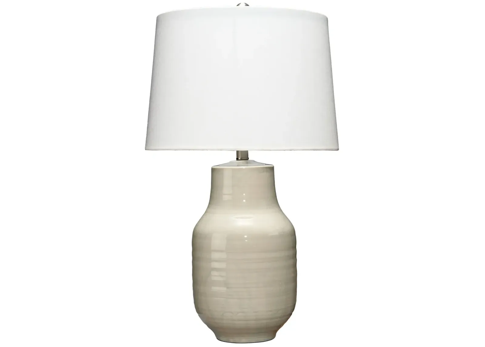 Plum Blown Glass Jar Table Lamp, Grey