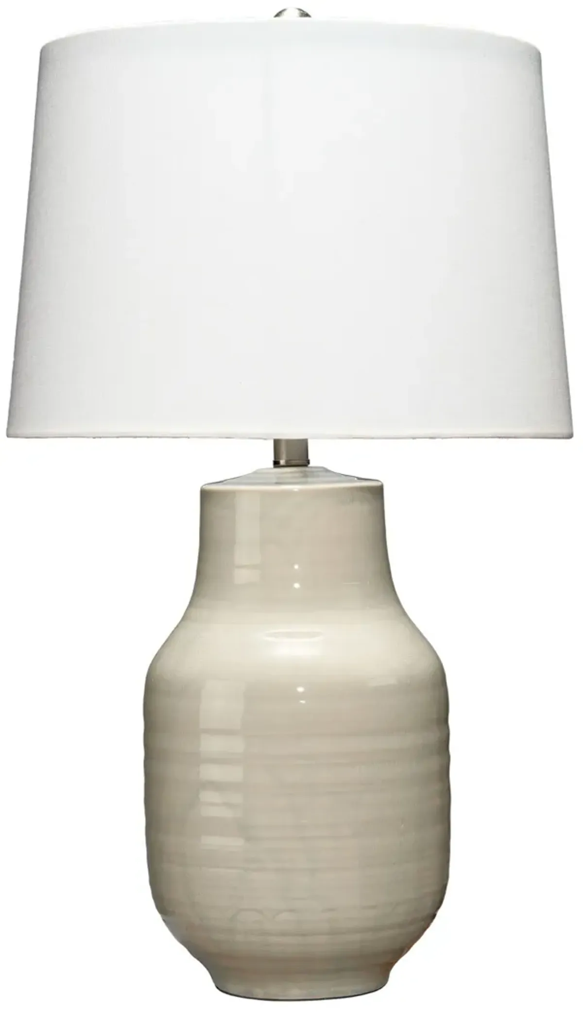 Plum Blown Glass Jar Table Lamp, Grey