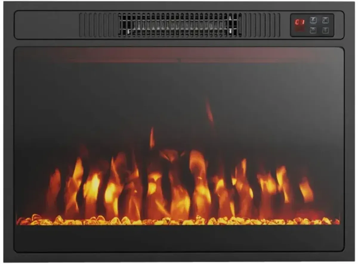 Hivvago 23 Inches 750W/1500W Electric Fireplace Heater with Alter Flame Color and Brightness