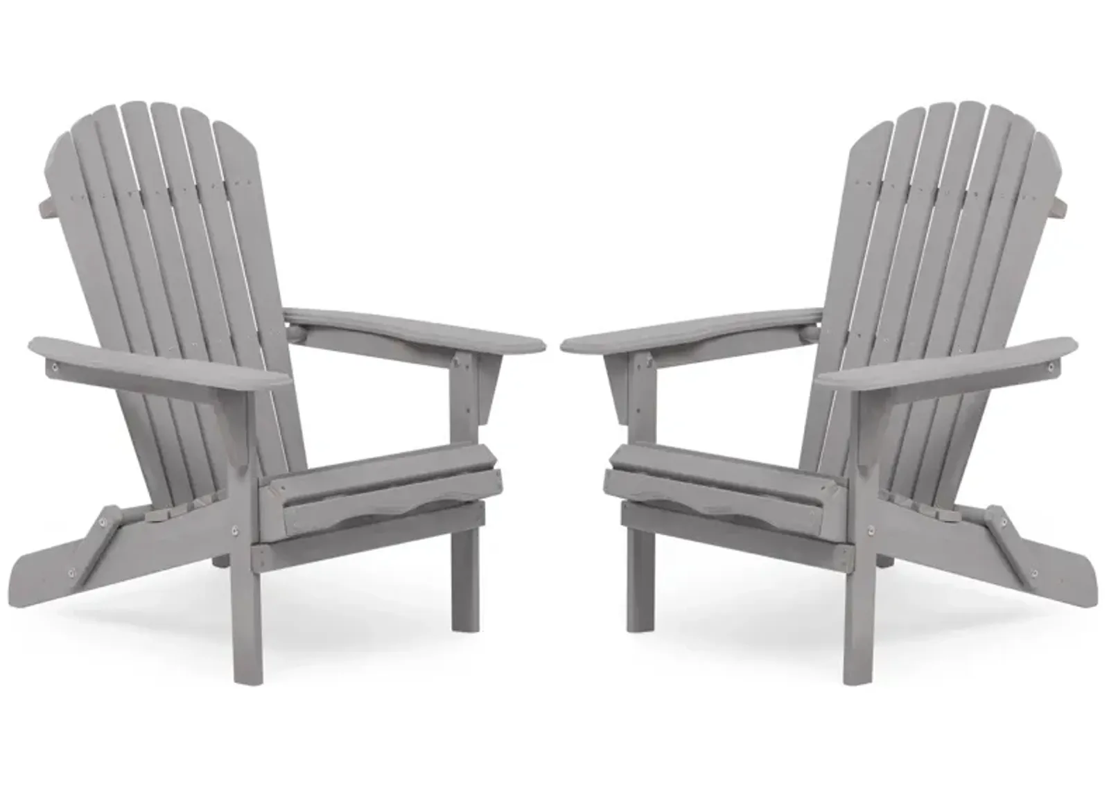 Wood Lounge Patio Chair For Garden Outdoor Wooden Folding Adirondack Chair Set Of 2