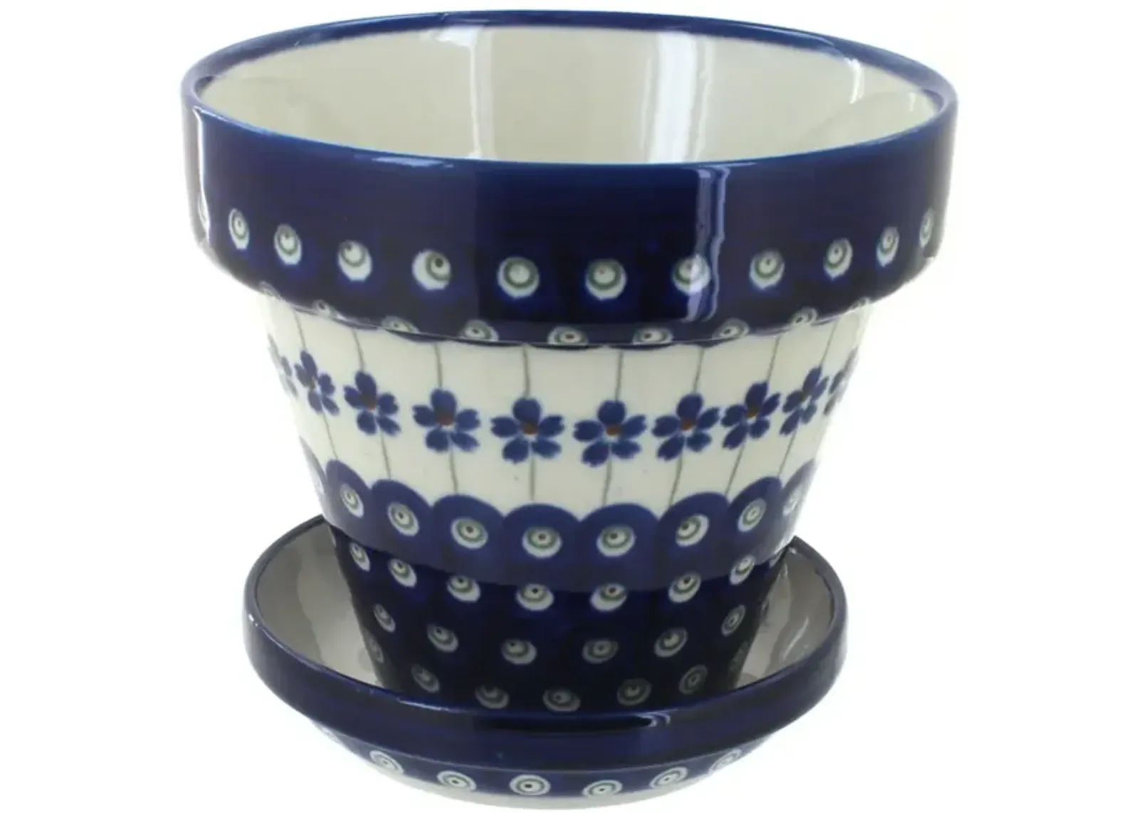 Blue Rose Polish Pottery Zoe Small Flower Pot