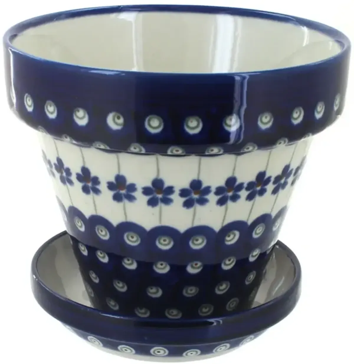 Blue Rose Polish Pottery Zoe Small Flower Pot